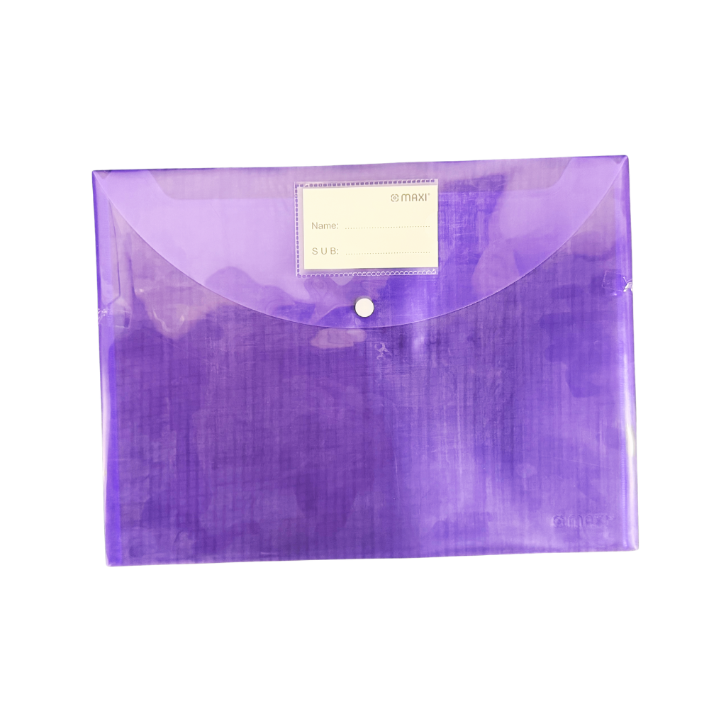 Maxi Clear File, F/S, 300 Micron, Assorted Colours
