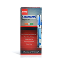Cello Ballpoint Pen, Butterflow Simply, 0.7mm, Box of 12, Red, Blue, and Black