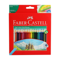 Faber-Castell Grip Colour Pencils, Smooth 'Rich Colour' Pencils, Pack of 24 Colours