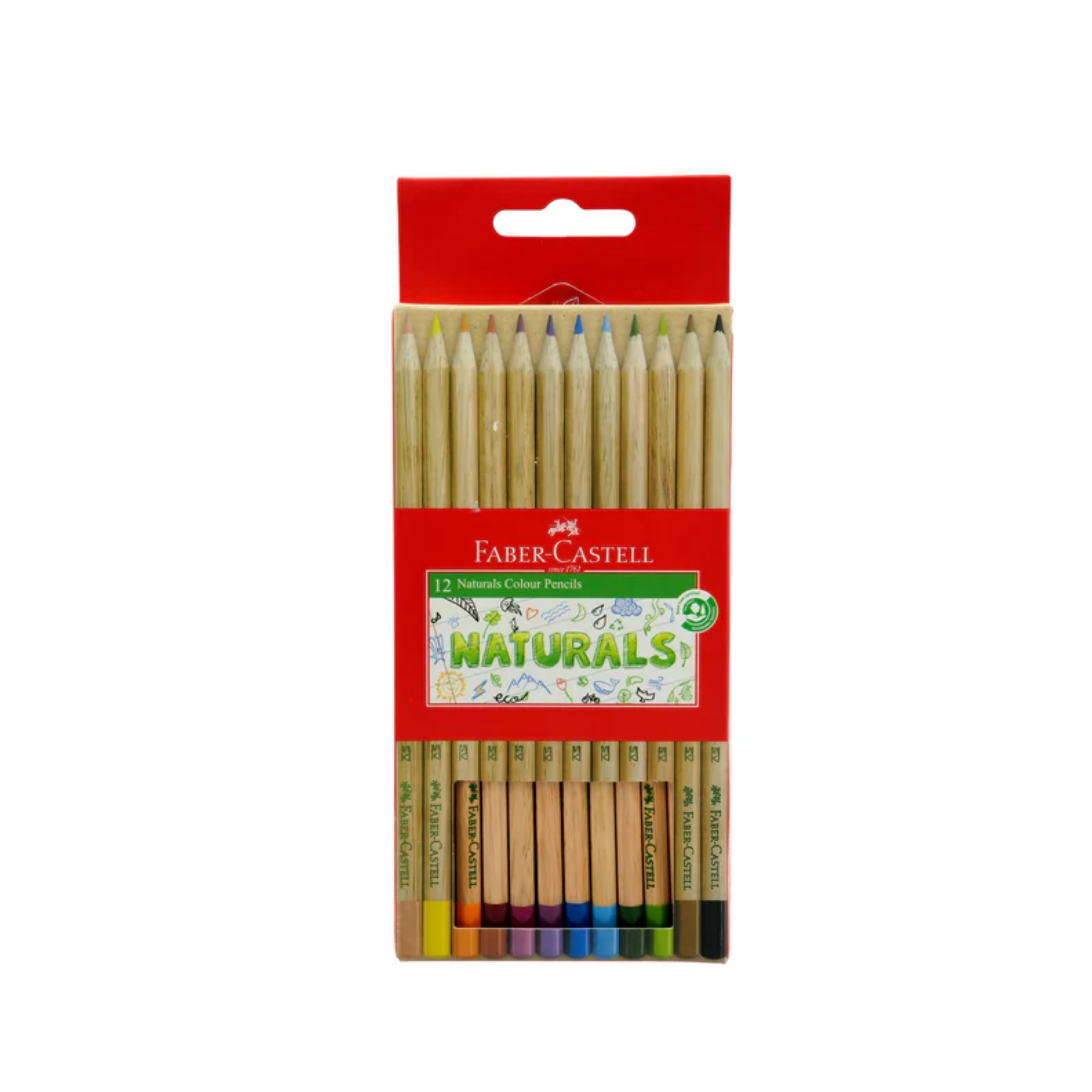 Faber-Castell Naturals Colour Pencils, Pack of 12 Colours