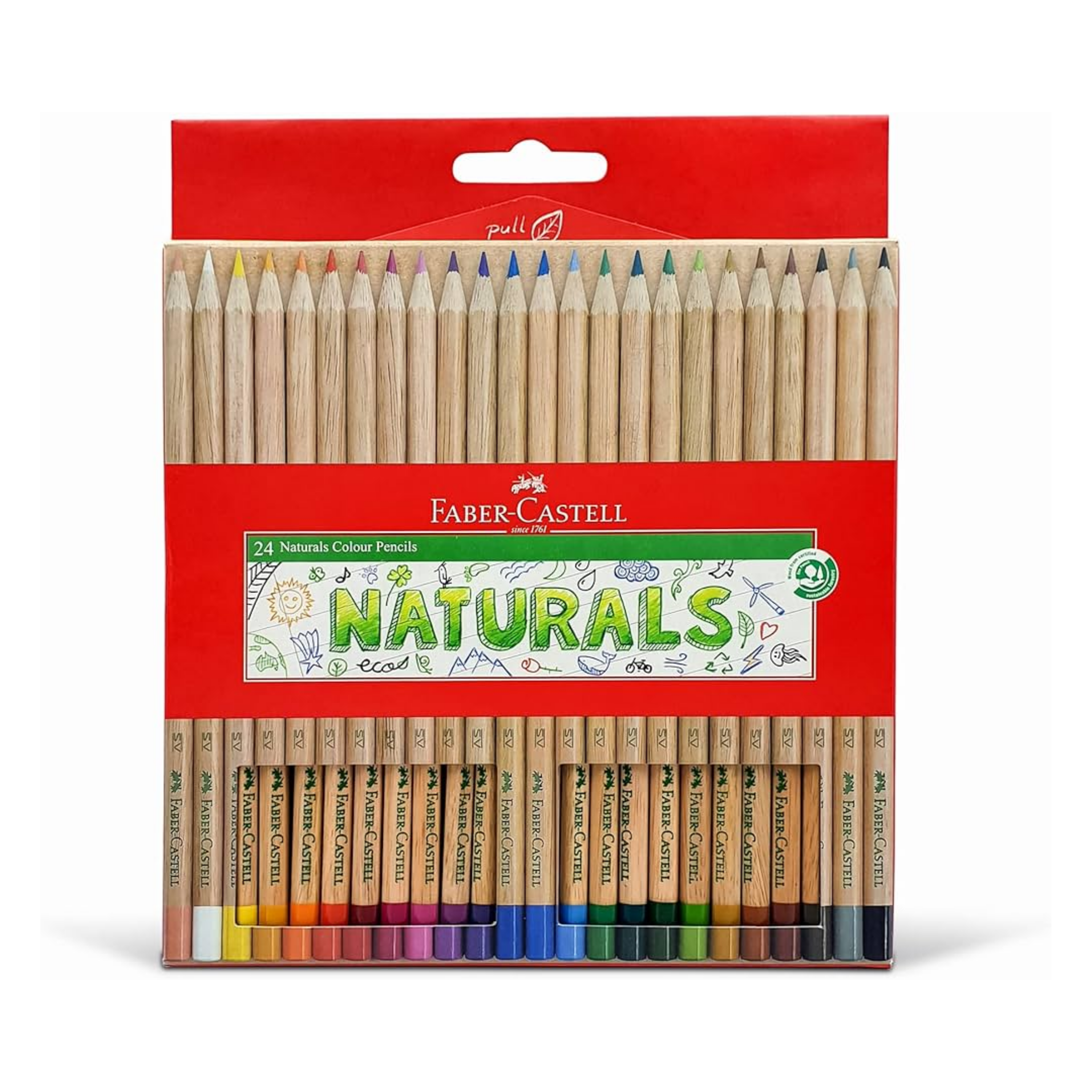 Faber-Castell Naturals Colour Pencils, Pack of 24 Colours