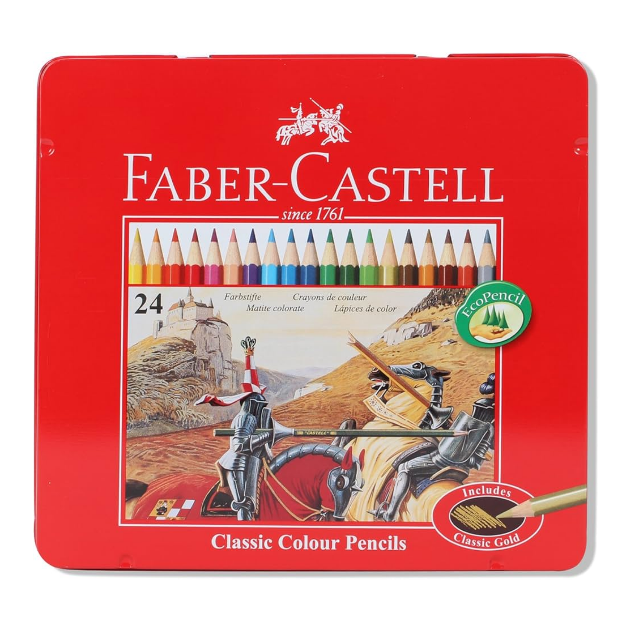 Faber-Castell Classic Colour Pencils, Box of 24 Colours