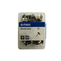 Maxi Thumb Tacks, 10MM, Box of 100, Metallic Silver Finish
