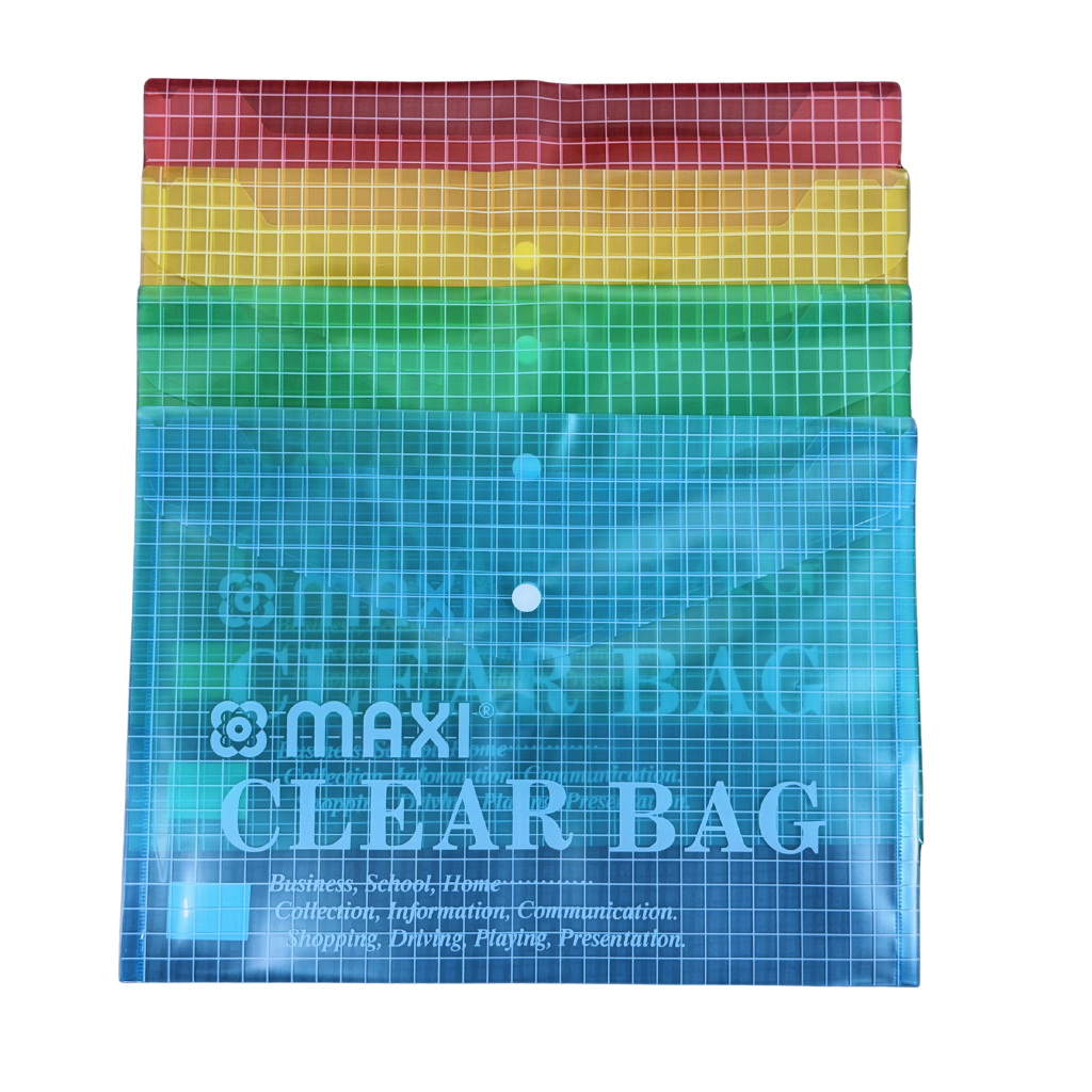 Maxi Clear File, A4, Assorted Colours