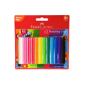 Faber Castell Modelling Clay, Safe and Clean, Non-toxic, 200 g, Blister Pack of 12 Assorted Colours