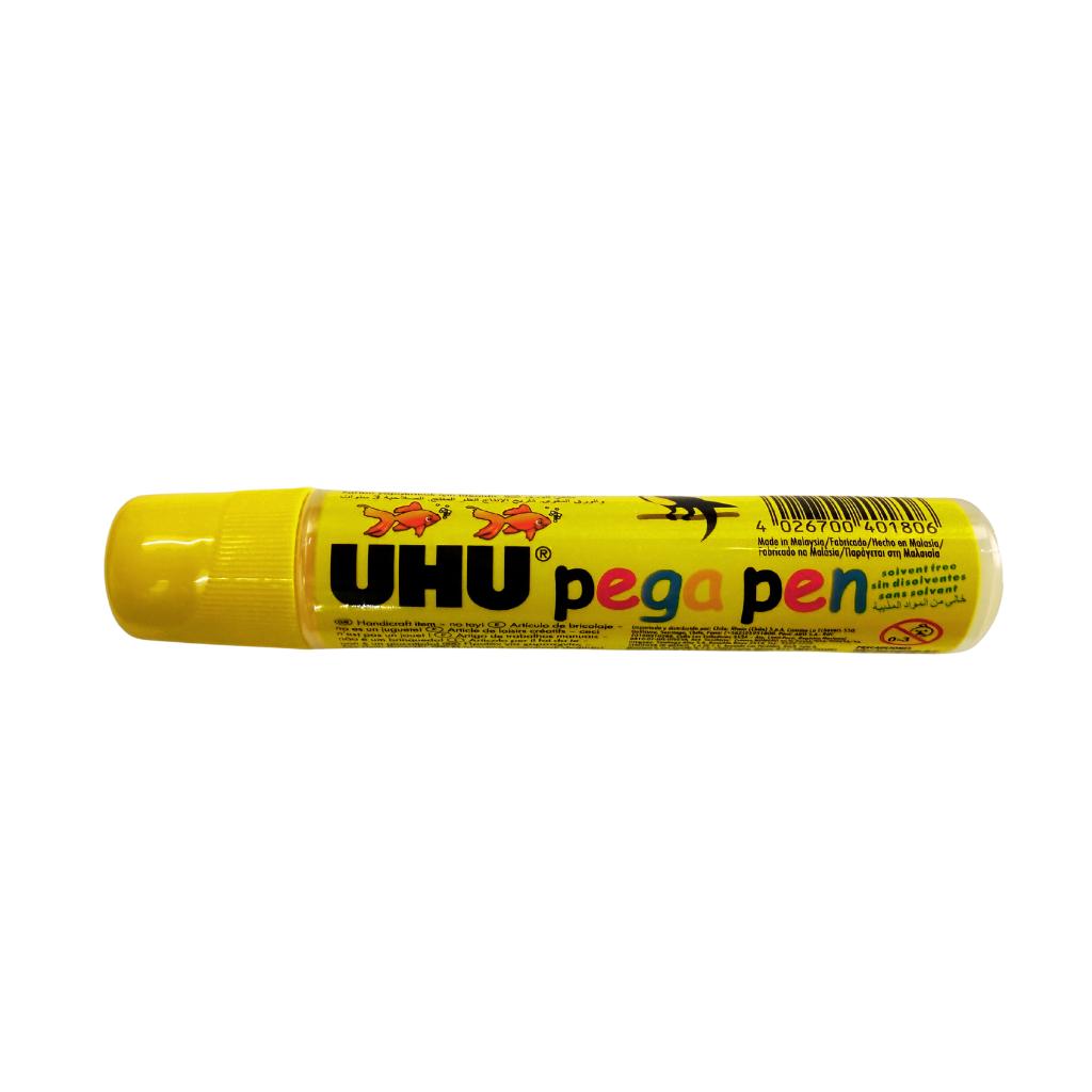 UHU Pega Pen, Solvet-free, Fast-drying liquid adhesive for Clean and Precise Application, 50ML