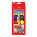 Faber-Castell Watercolours, Paint Pans of 24 mm in Diameter, Pack of 12 Colour