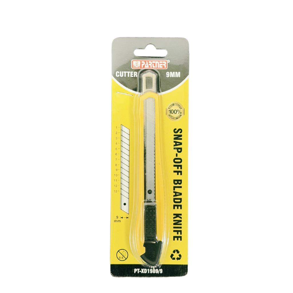 Partner Utility Cutter, Snap-Off Blade Pocket Cutter, 9MM, XD1989, Screw-Lock Mechanism