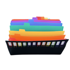Multimate Accordion Style A4 Folder, 12 Rainbow Gradient Pockets