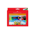 Faber-Castell Fibre-tip Colour Marjers, Child-safe, Washable, Pack of 20 Assorted Colours