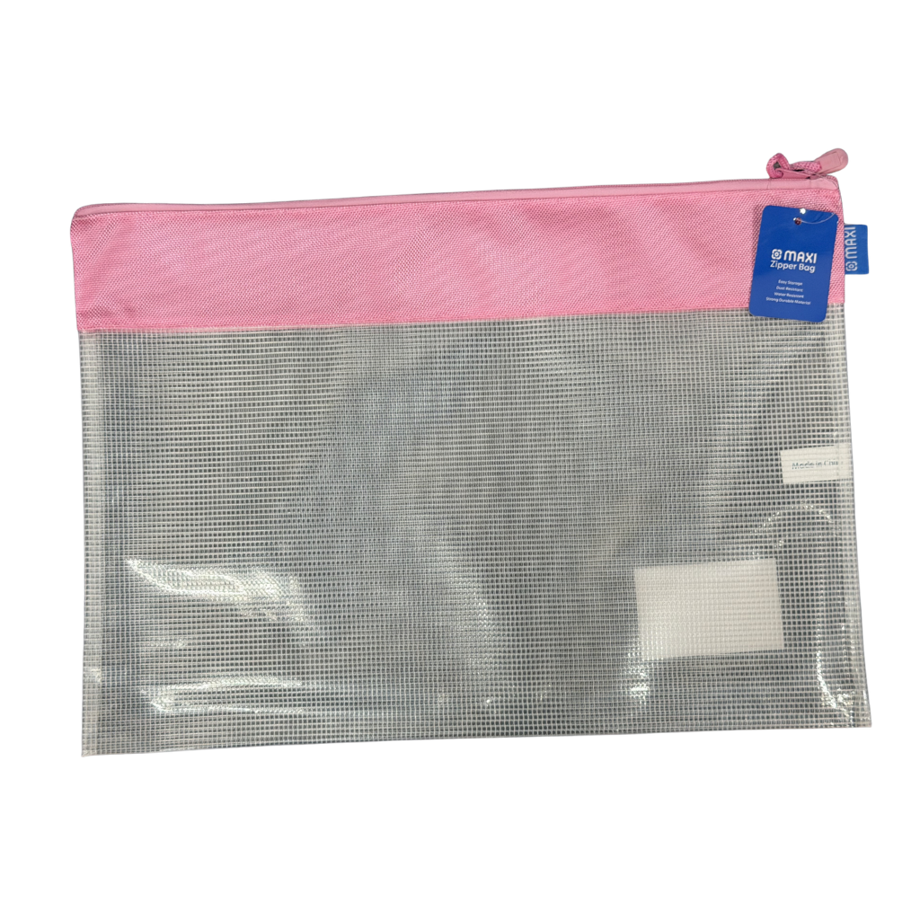 Maxi Eva Single Zipper Bag, A3, Water and Dust Resistant, Clear