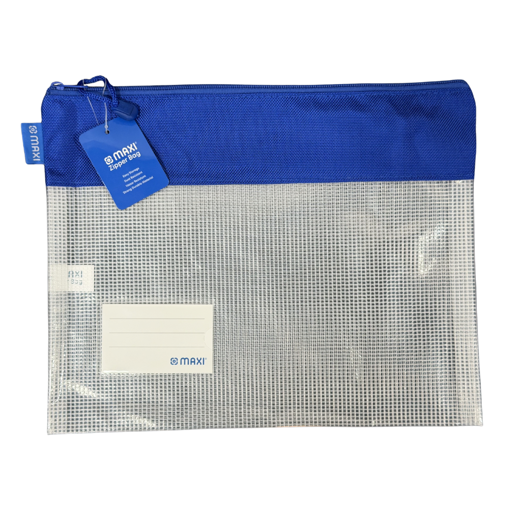 Maxi Eva Single Zipper Bag, A4, Water and Dust Resistant, Clear