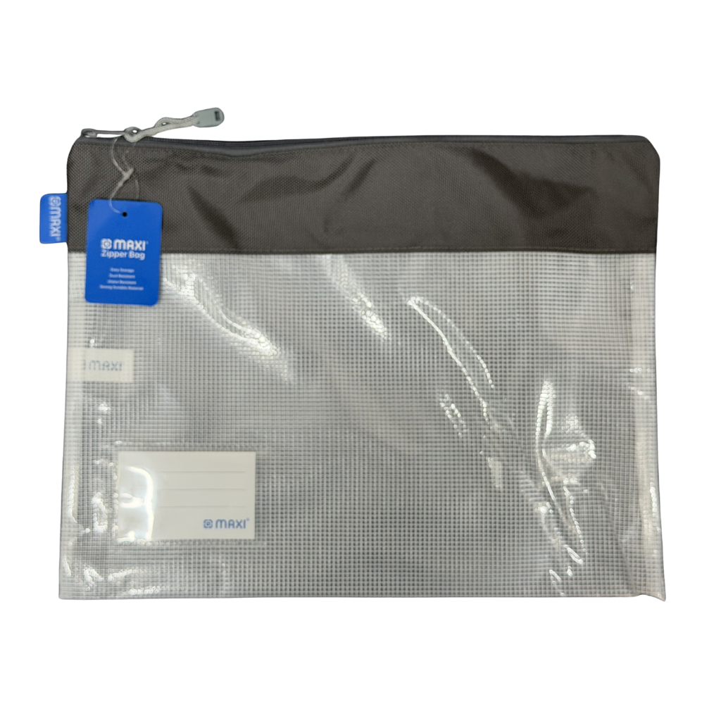 Maxi Eva Single Zipper Bag, B4, Water and Dust Resistant, Clear