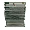 Partner Literature Holder, Wall Fixing, Black Mesh