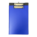 Maxi Double Clip Board, Standard F/S Size, Lightweight Plastic, PVC Coating, Royal Blue and Coal Black