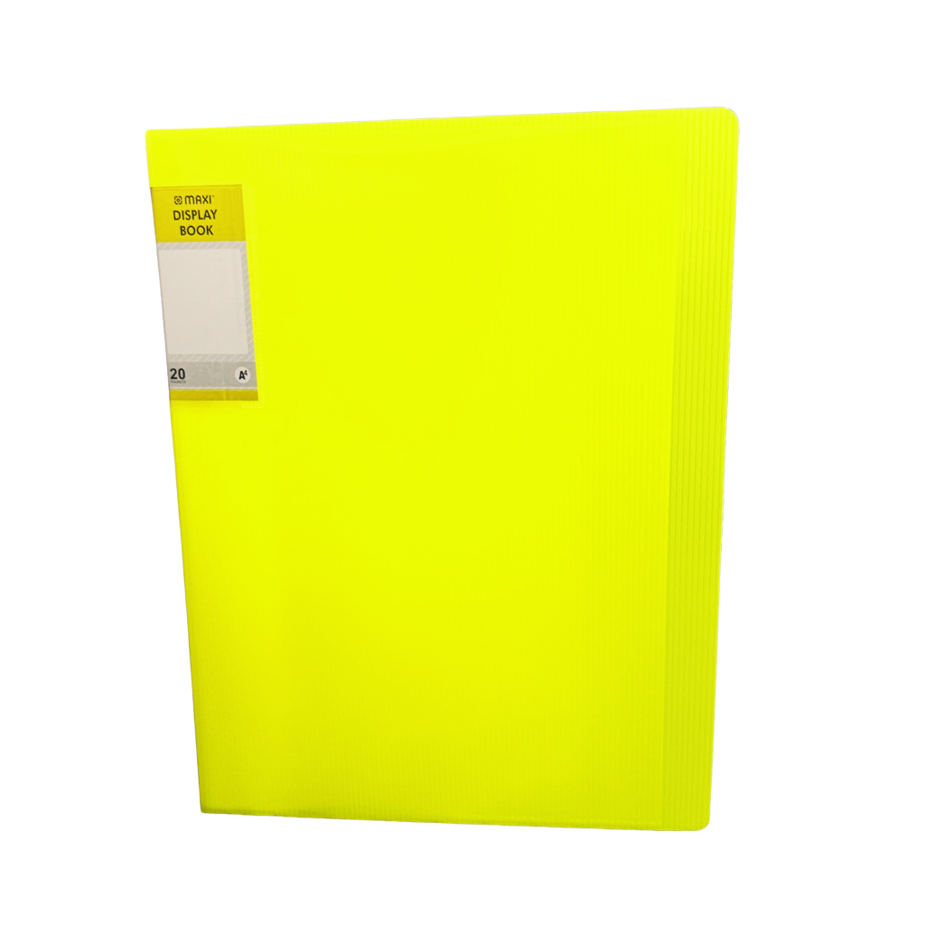 Maxi Display Books, A4, 20 Pockets, Assorted Colours