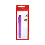 Faber Castell PVC-Free Eraser Pen and Refill, Blister Pack of 1, Purple, Green, and Light Blue