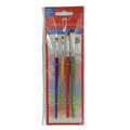 Faber-Castell Synthetic Hair Tri-grip Paint Brush, Flat Tip, Pack of 4