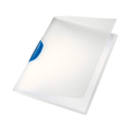 Leitz Clip File, Clear with Blue Clip