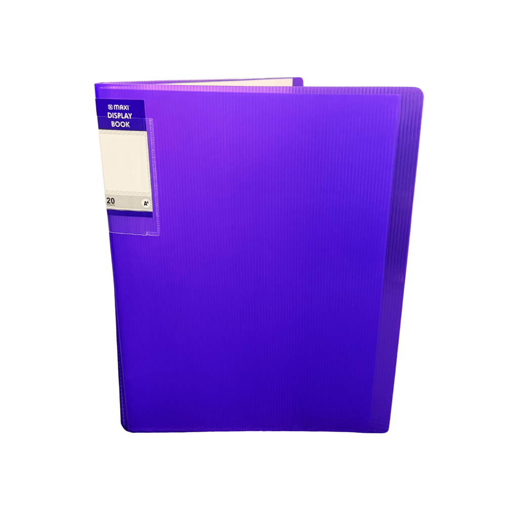 Maxi Display Books, A4, 20 Pockets, Assorted Colours