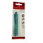 Faber Castell PVC-Free Eraser Pen and Refill, Blister Pack of 1, Purple, Green, and Light Blue