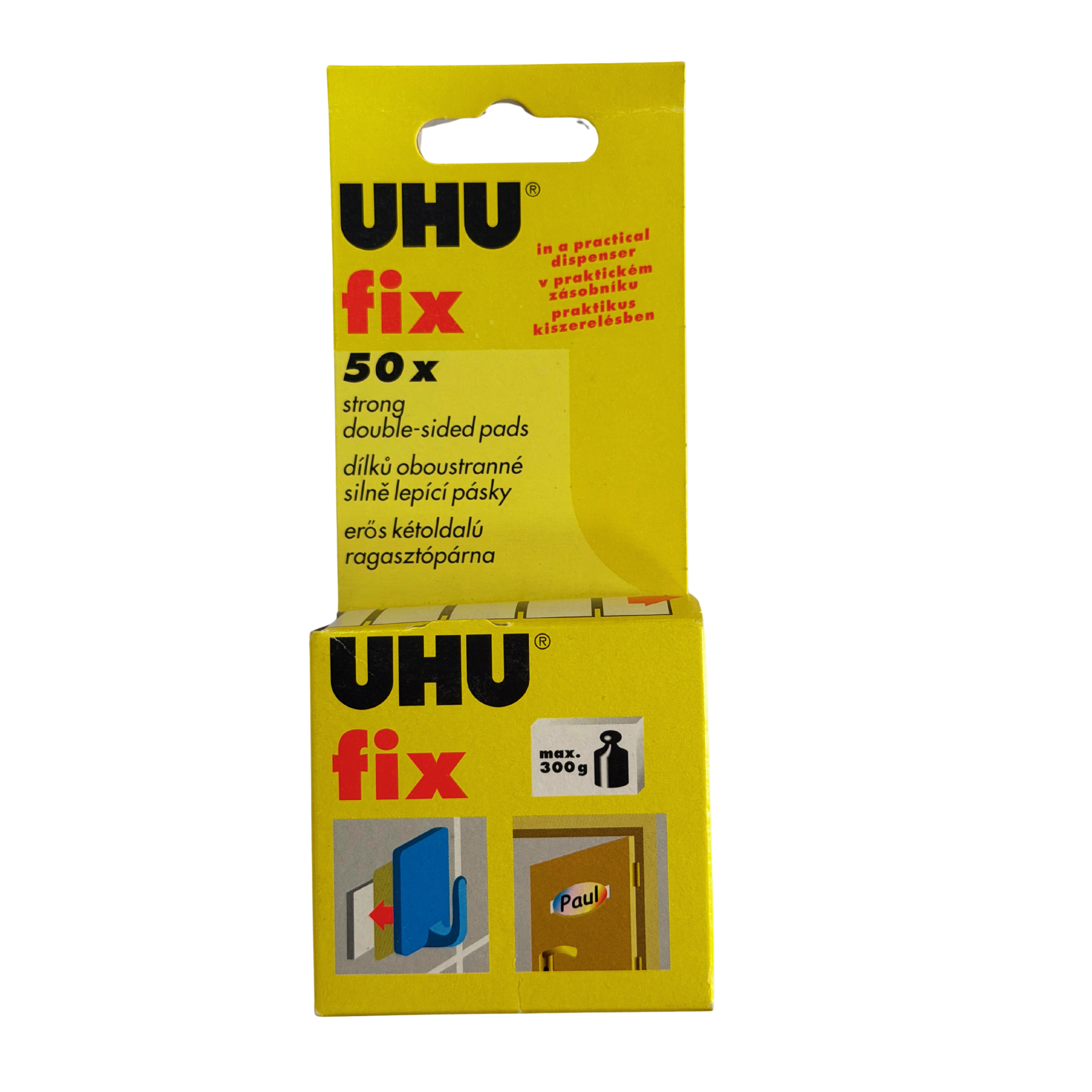 UHU Fix, Adhesive Pads, Double Sided Pads, Clean Mounting, Pack of 50