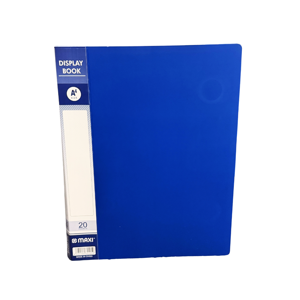 Maxi Display Books, A4, 20 Pockets, Assorted Colours