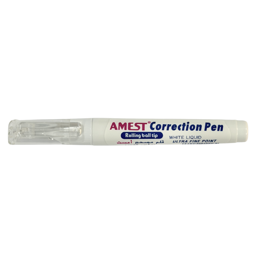 Amest Correction Pen, Rolling Ball Tip, Box of 12
