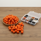 Multimate Mini Silicon Basketball Beads for Crafts, 1.5 cm in Diameter, Pack of 10