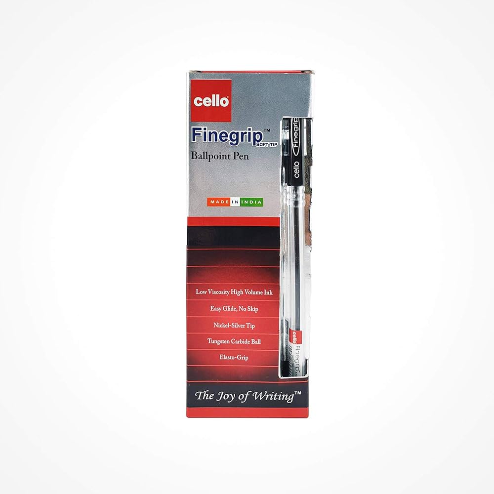 Cello Finegrip Ballpoint Pen, 0.7mm, Box of 12
