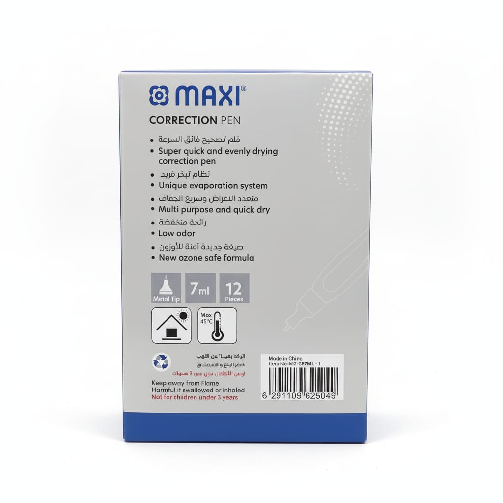 Maxi Correction Pen 7ml, Box of 12
