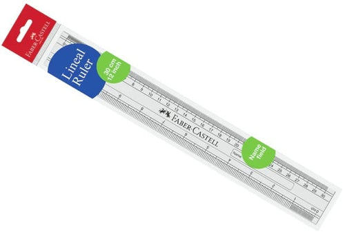 Faber Castell Clear Ruler, Plastic, 30cm/ 12", Lightweight