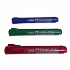 Faber Castell Refillable Permanent Marker P20, Bullet Nib, Blue, Red, and Green, Single Piece