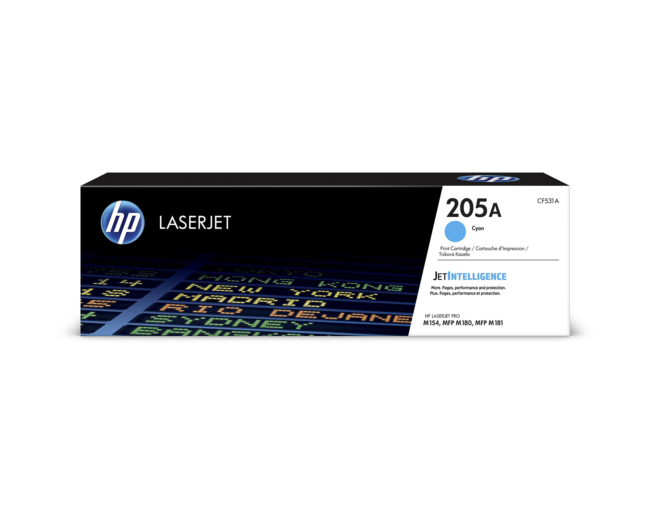 HP 205A Cyan LaserJet Toner Cartridge, CF531A