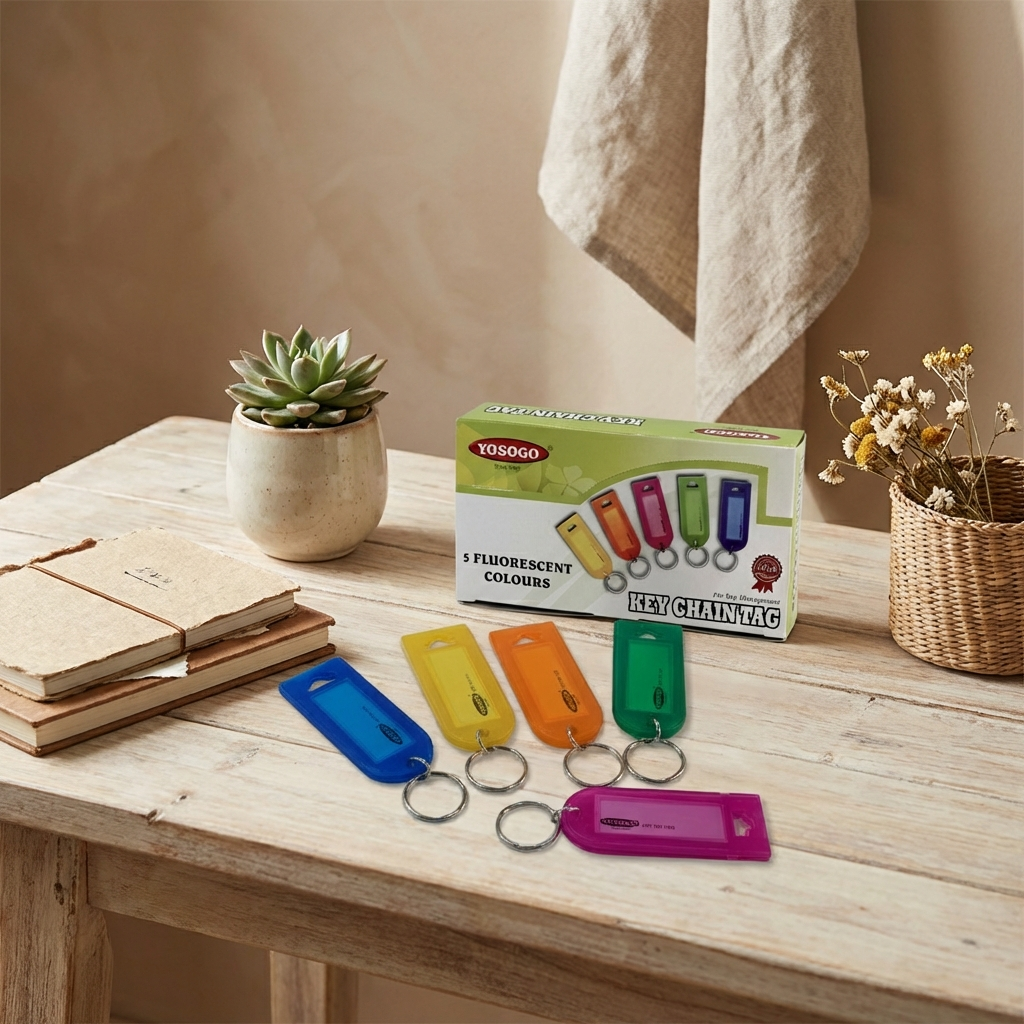Yosogo Ring Key Tags, Assorted Colours, Pack of 100