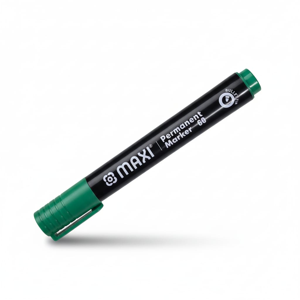 Maxi Permanent Marker, 2mm, Bullet Nib, Single Piece, Black, Green, Red, and Blue