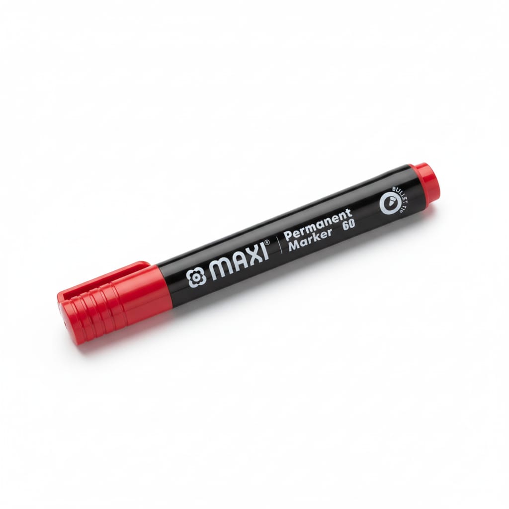 Maxi Permanent Marker, 2mm, Bullet Nib, Single Piece, Black, Green, Red, and Blue
