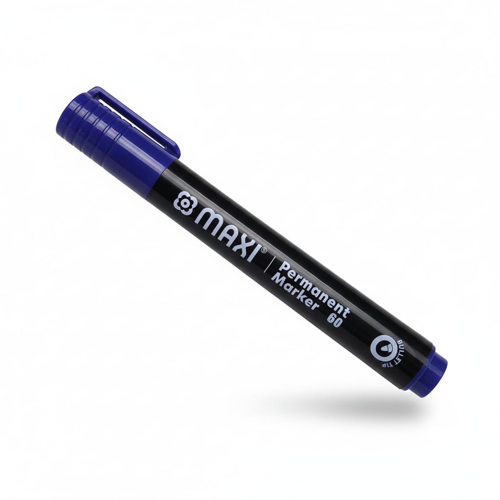 Maxi Permanent Marker, 2mm, Bullet Nib, Single Piece, Black, Green, Red, and Blue
