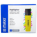 Maxi Highlighter Pens, Chisel Nib, Box of 10, Yellow, Blue, Green, and Red