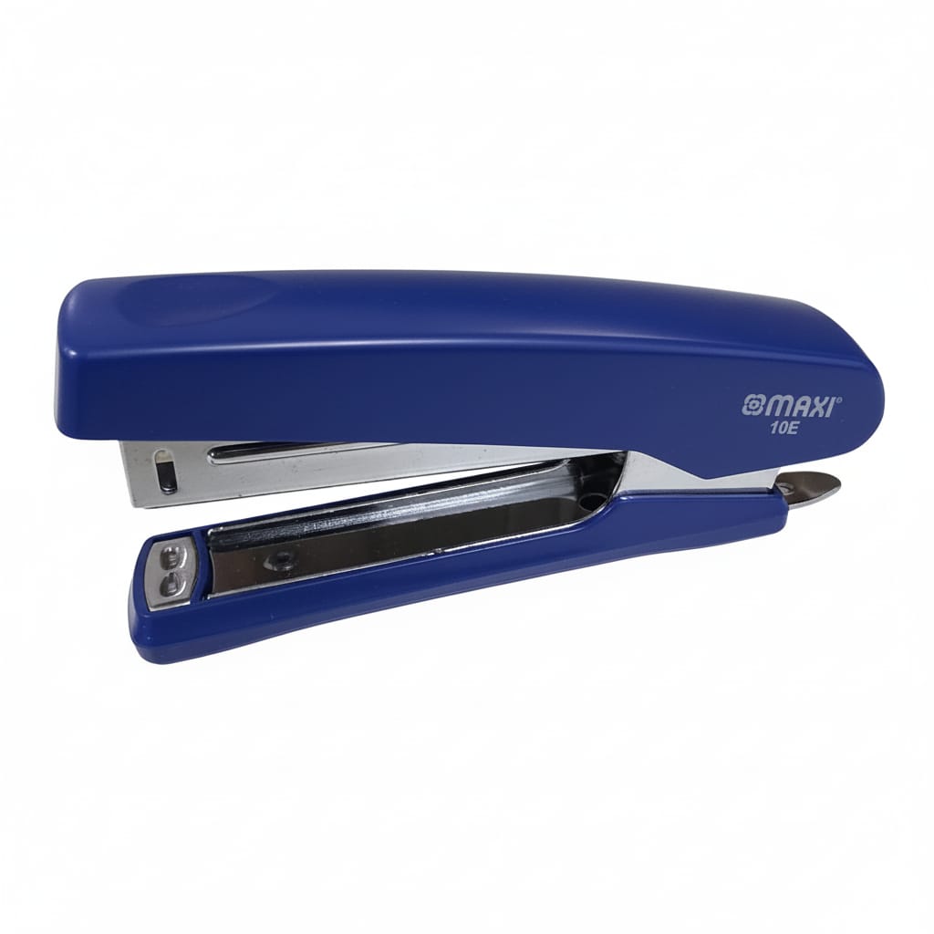 Maxi Stapler, Size 10E, Accommodates up to 20 Sheets, Blue, Black, and Red