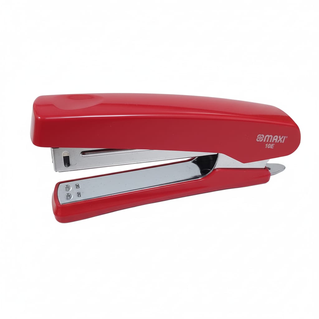 Maxi Stapler, Size 10E, Accommodates up to 20 Sheets, Blue, Black, and Red