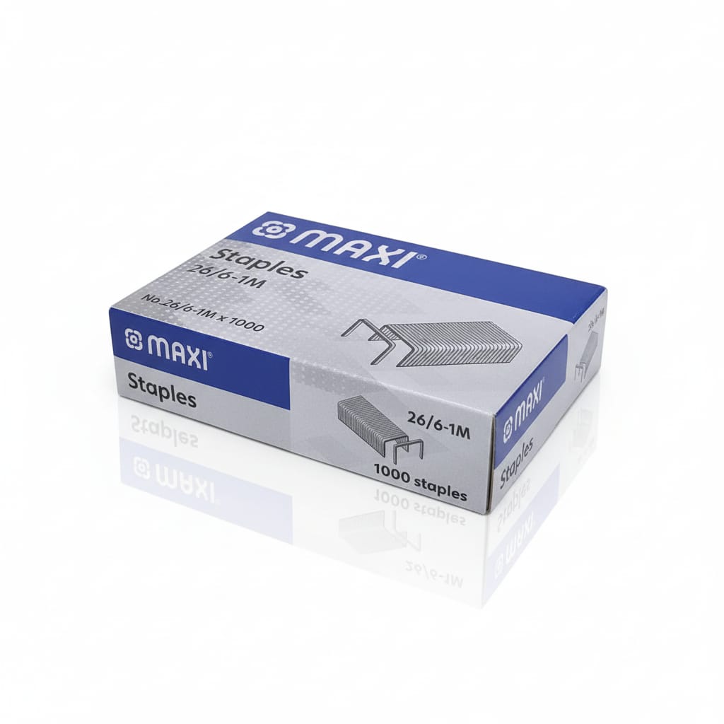 Maxi Stainless Steel Staples, 26/6, Pack of 1000