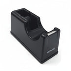 Maxi Tape Dispenser, 19mm, Plastic, Non-skid Base, Enables One Handed Dispensing, Black