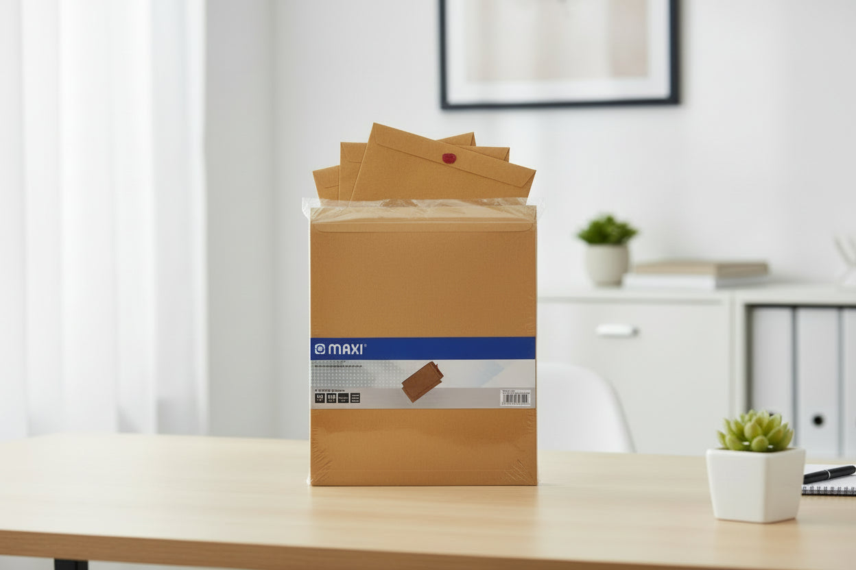 Maxi Peel and Seal Envelopes, 17.5"x14.25", 110GSM, Pack of 50, Brown