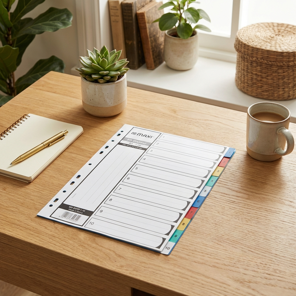 Maxi PP Divider, A4, 10 Colour Dividers