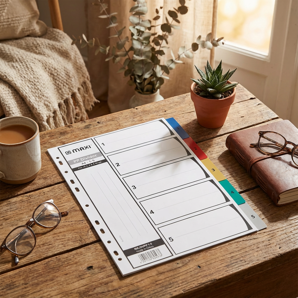 Maxi PP Divider, A4, 5 Colour Dividers