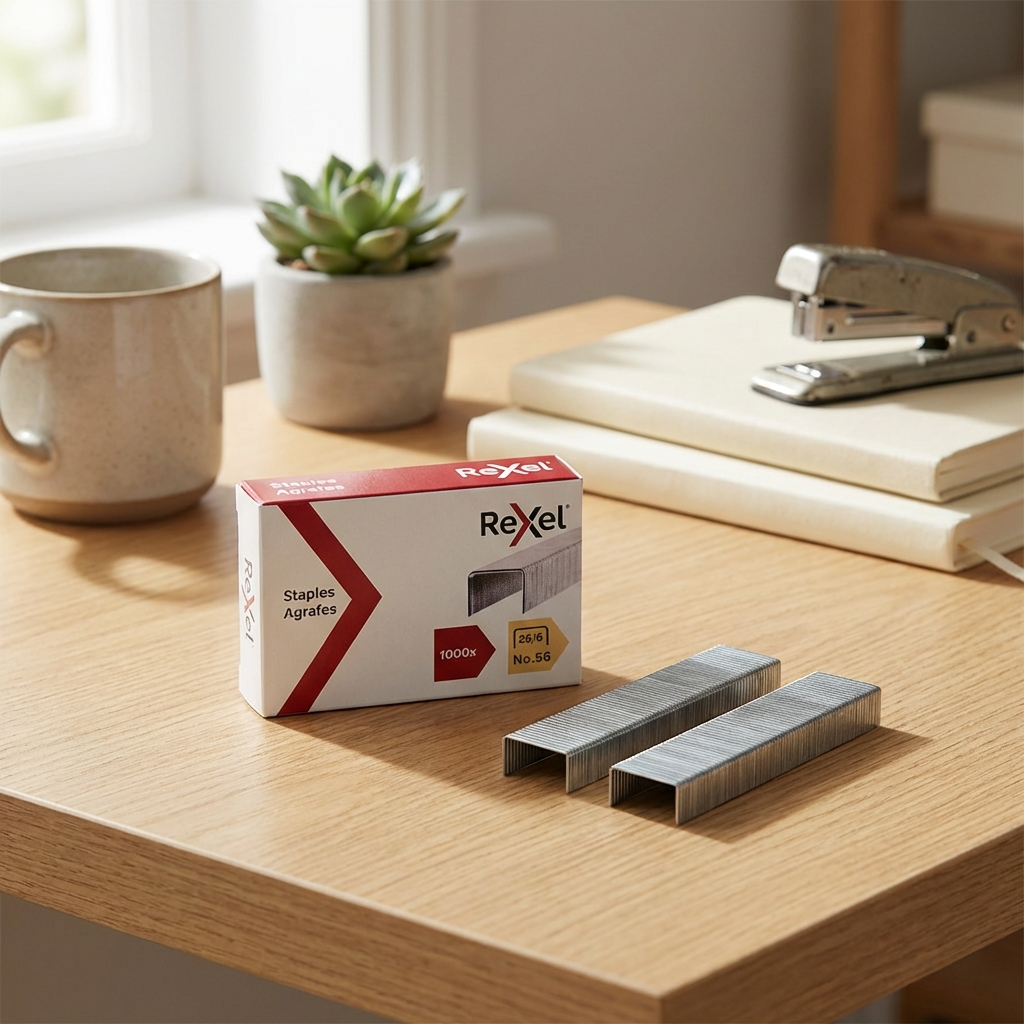 Rexel Staples, Size 56, Compatibility with 26/6 Stapling Machines, Stainless Steel, Pack of 1000