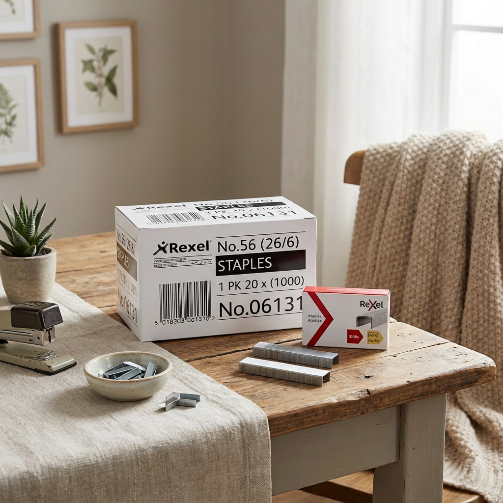 Rexel Staples, Size 56, Compatibility with 26/6 Stapling Machines, Stainless Steel, 20 Boxes of 1000 pcs
