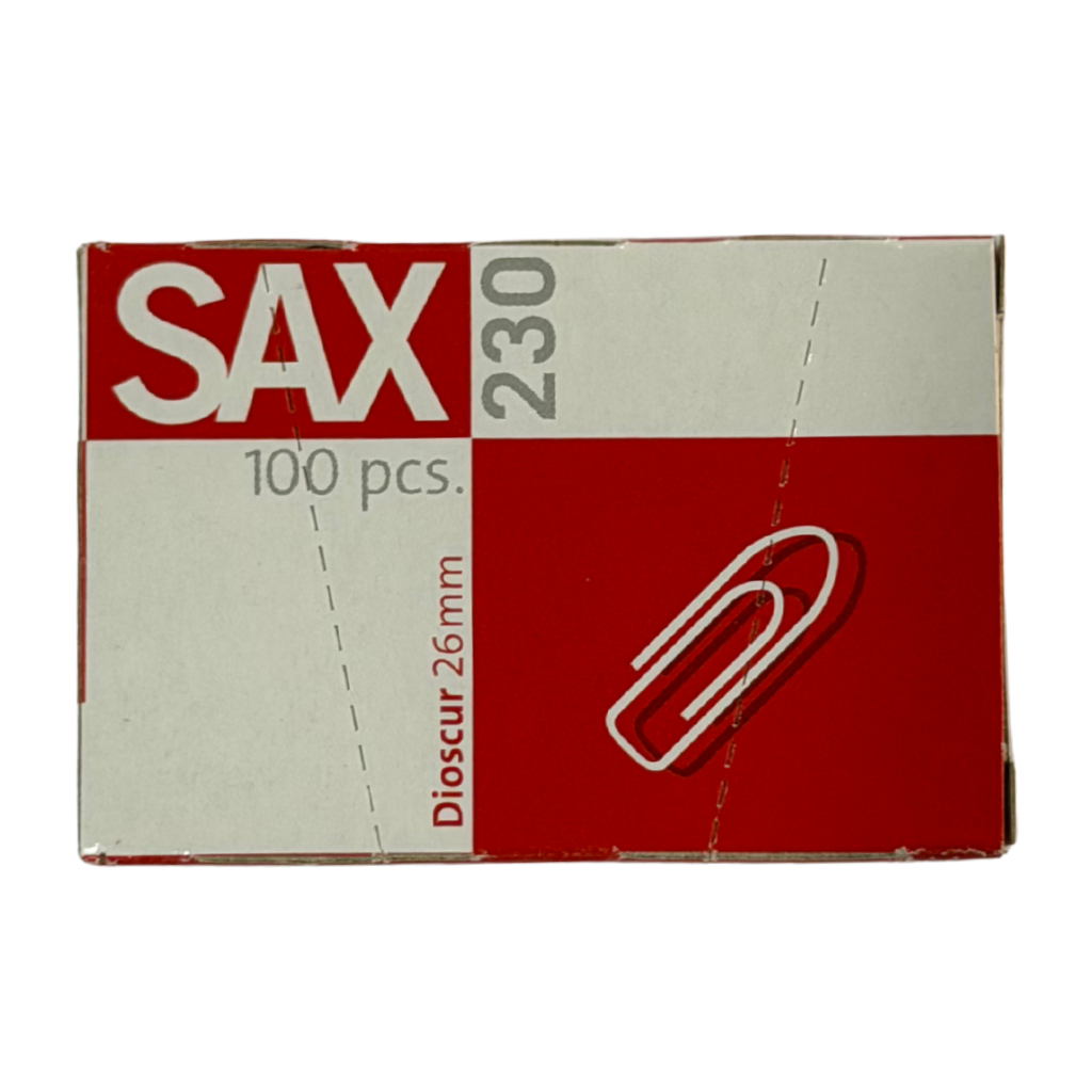 Sax 230 Paper Clips, 26mm, Box of 100