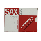 Sax 236 Paper Clips, 50mm, Box of 100